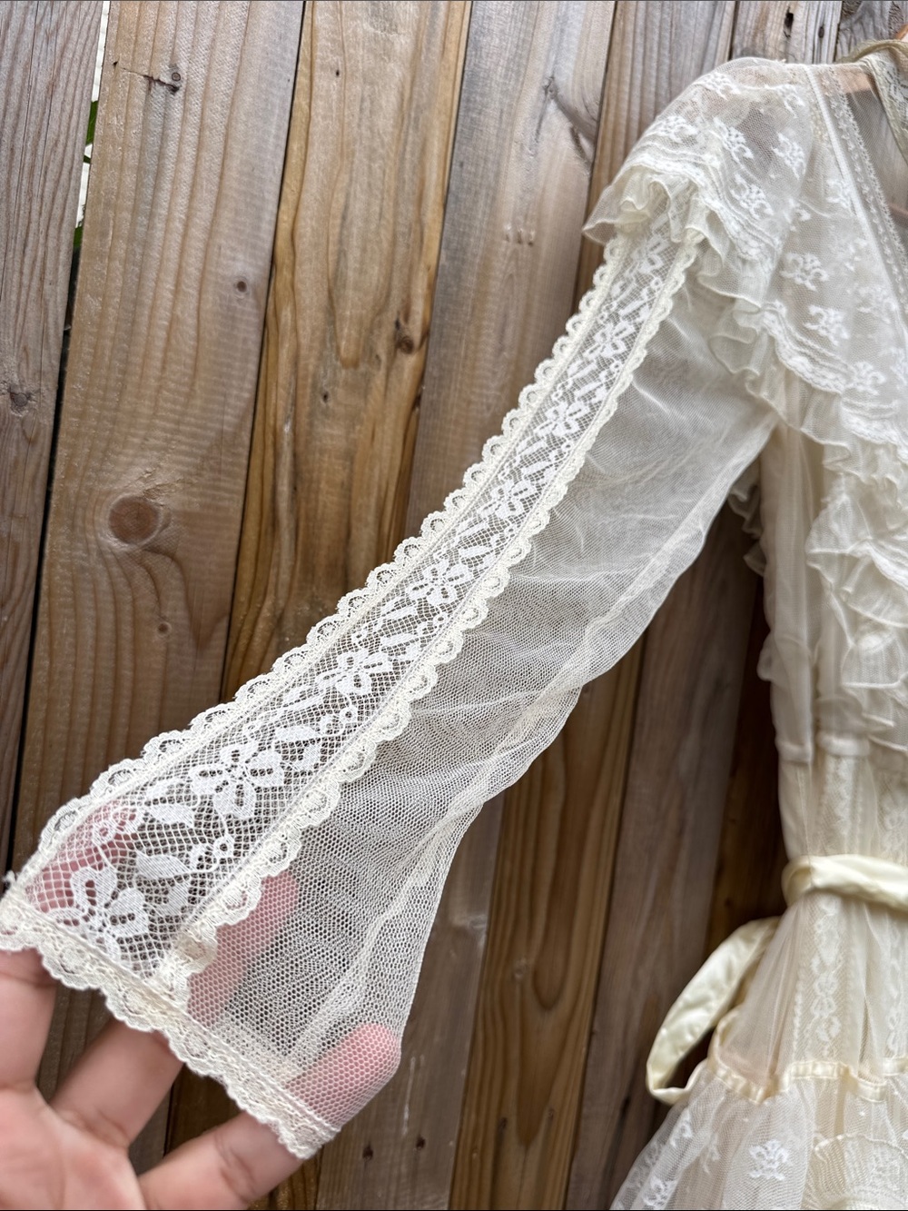 Gunne Sax 70s bridal collection prairie Lace Dress - Picture 7 of 13